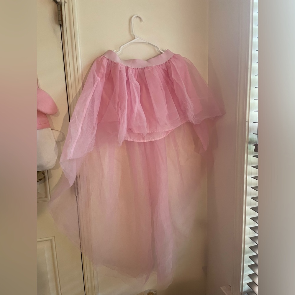 Sheer Midi pink skirt